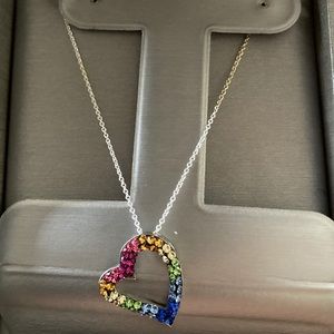 Zales Rainbow Heart Necklace